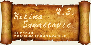 Milina Samailović vizit kartica